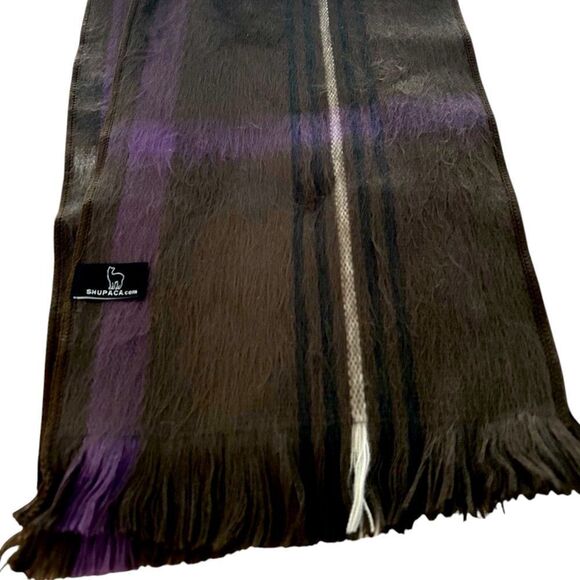 Shupaca Brushed Alpaca Stripe Unisex Scarf.. Ecuador - Picture 9 of 9